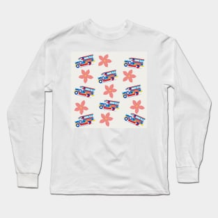 Philippine Jeepney and Sampaguita Long Sleeve T-Shirt